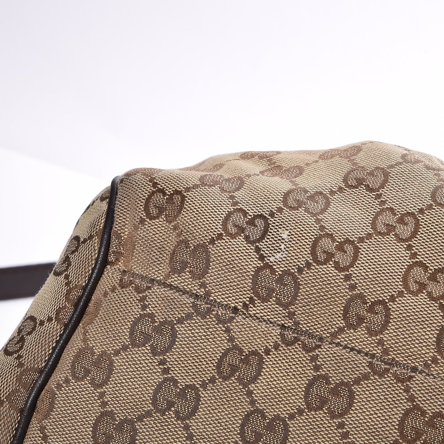 Monogram Medium Sukey Boston Bag Brown