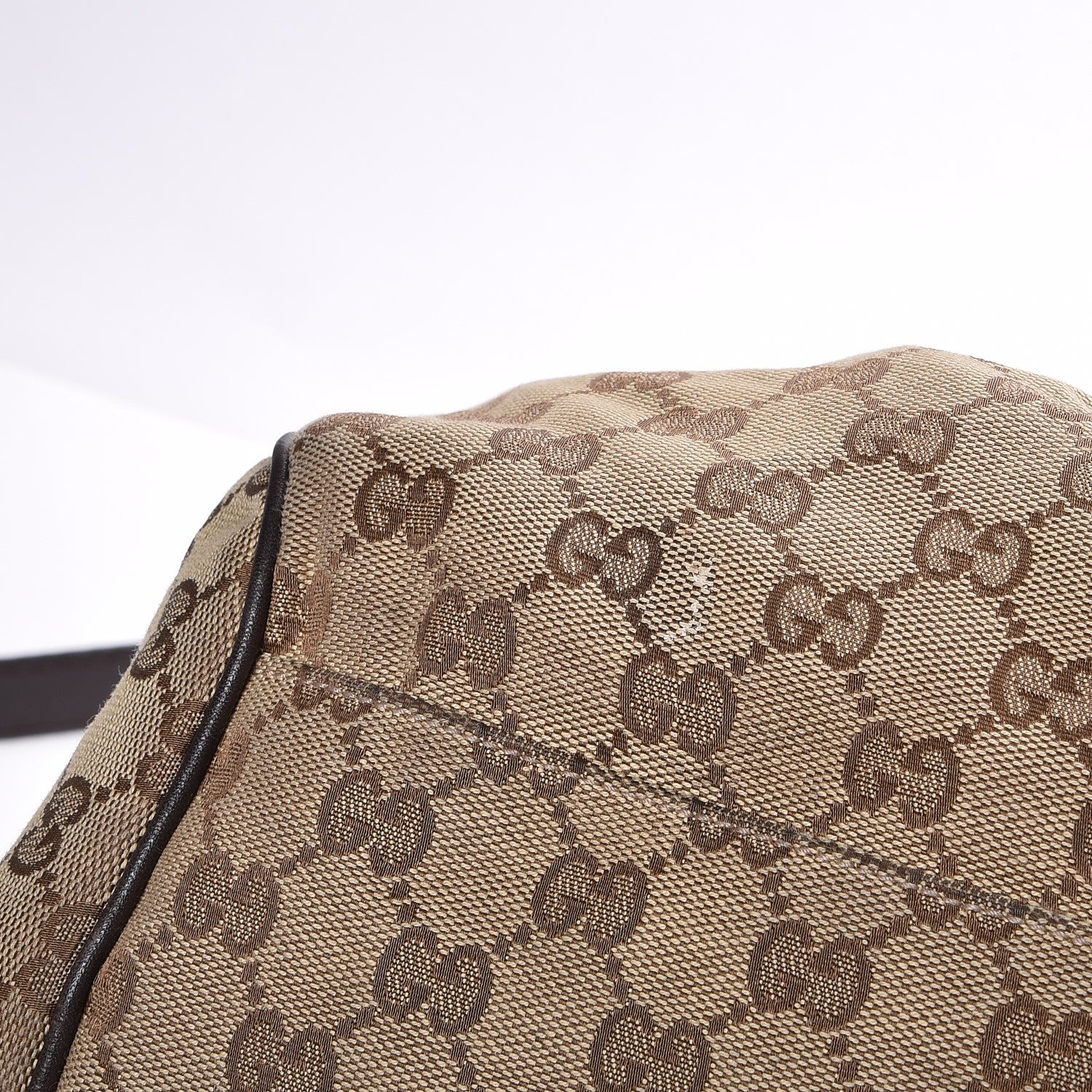 Gucci Monogram Medium Sukey Boston Bag Brown 9 of 10