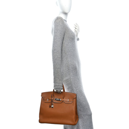 Hermes Fjord HAC Birkin 36  Gold 2 of 12