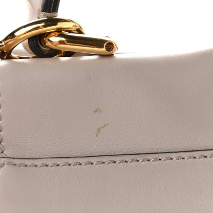 Fendi Vitello Seta Shiny Nappa Medium Peekaboo Iconic Satchel Grigio Polvere Bois de Rose 11 of 11