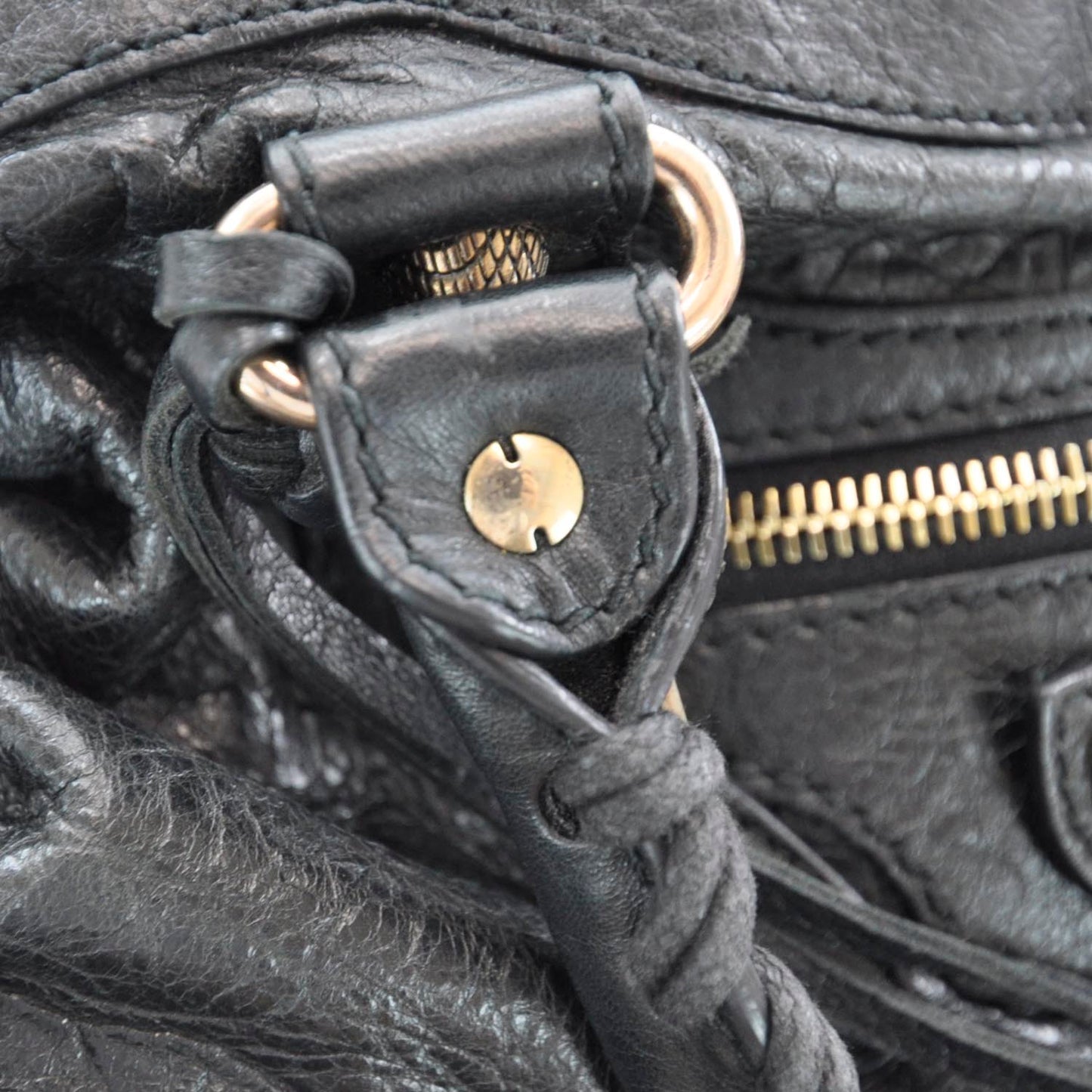 Agneau Giant 12 Rose Gold Hardware Town Black