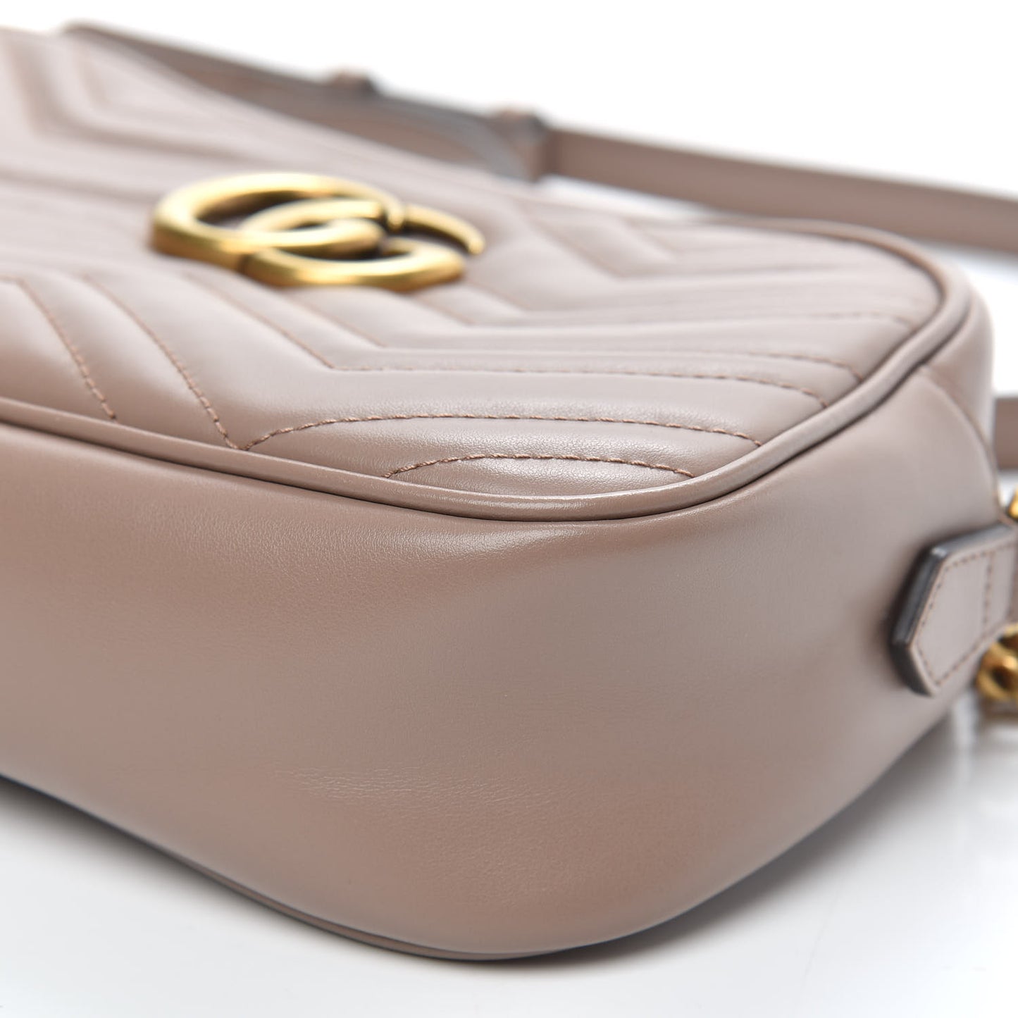 Calfskin Matelasse Small GG Marmont Chain Shoulder Bag Porcelain Rose