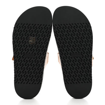 Hermes Calfskin Womens Chypre Sandals 38.5 Naturel 5 of 9