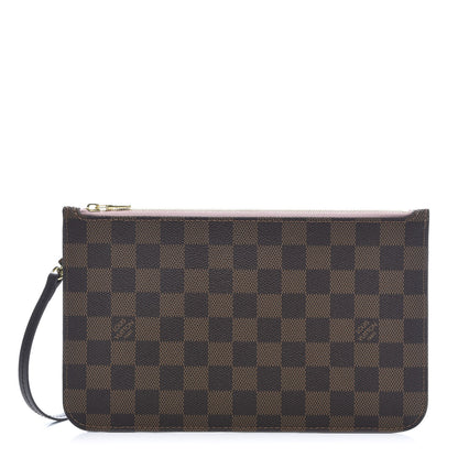 Louis Vuitton Damier Ebene Neverfull MM GM Pochette Rose Ballerine 1 of 10