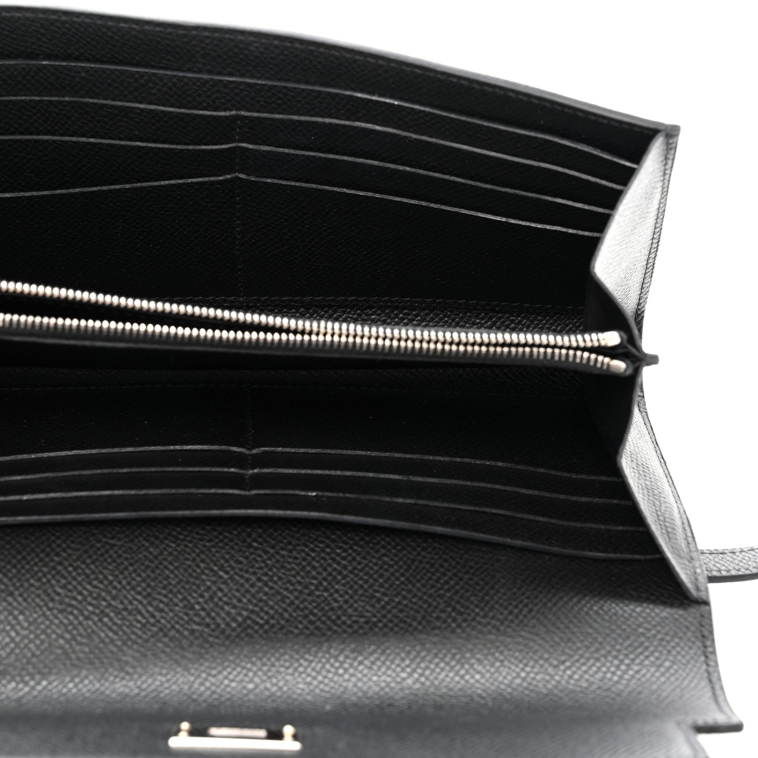 Hermes Epsom Kelly Longue Wallet Black 5 of 8