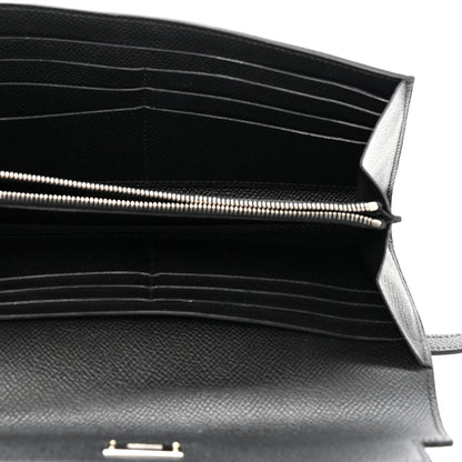 Hermes Epsom Kelly Longue Wallet Black 5 of 8