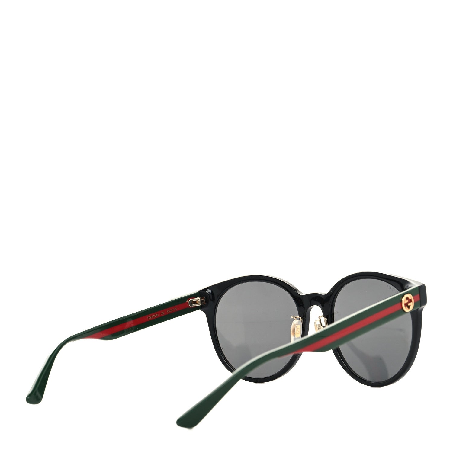 Gucci Acetate GG Web Round Eye Sunglasses GG0416SK Black 4 of 6