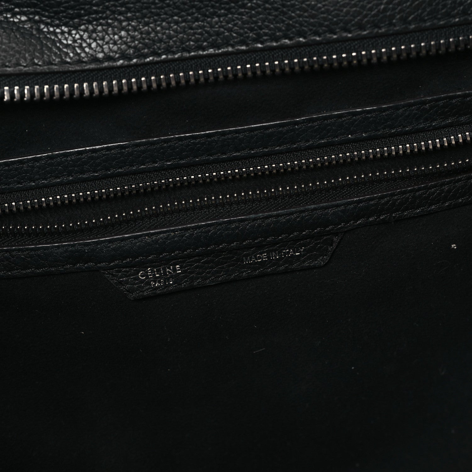 Celine Drummed Calfskin Mini Luggage Black 6 of 12