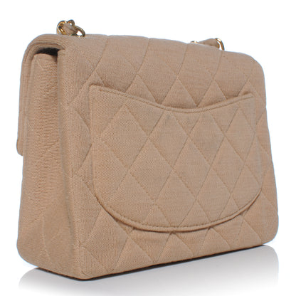 Chanel Jersey Quilted Mini Flap Beige 3 of 10