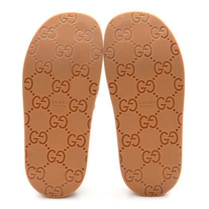 Gucci Original GG Canvas Monogram Womens GG Platform Sandals 37.5 Beige Ebony Sundial Beige Ebony Sundial 6 of 10