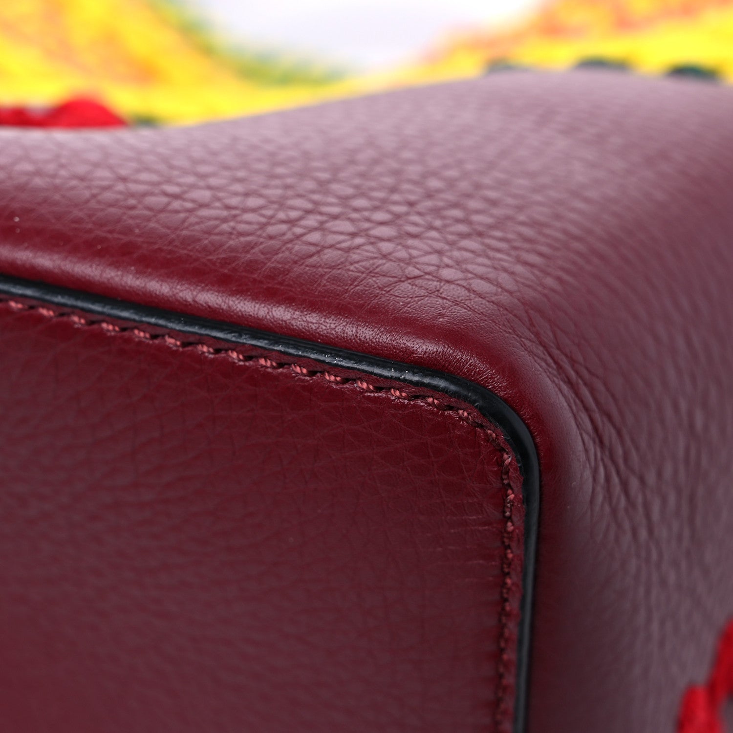 Valentino Garavani Calfskin Fabric Crochet Tote Multicolor 11 of 13