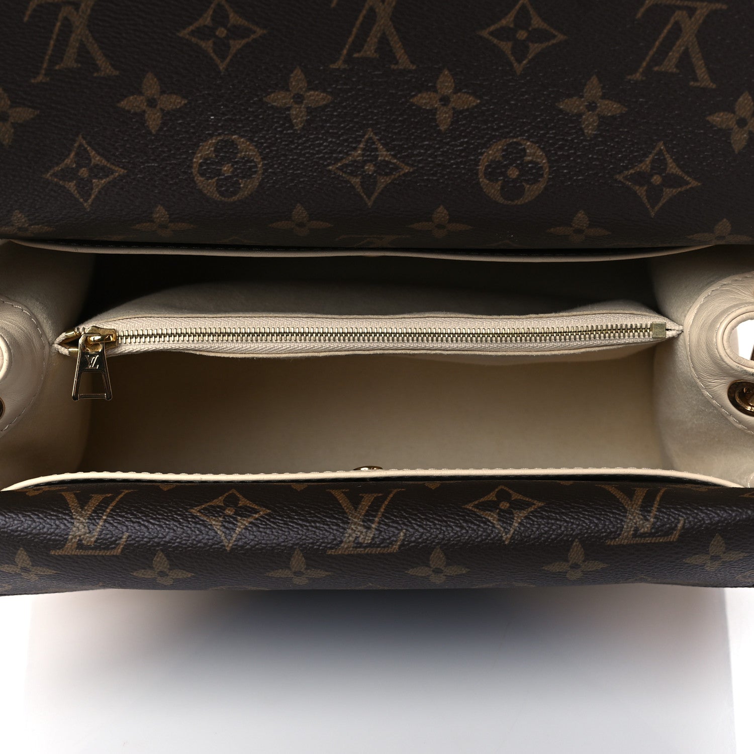 Louis Vuitton Grained Calfskin Monogram Double V Creme 5 of 9