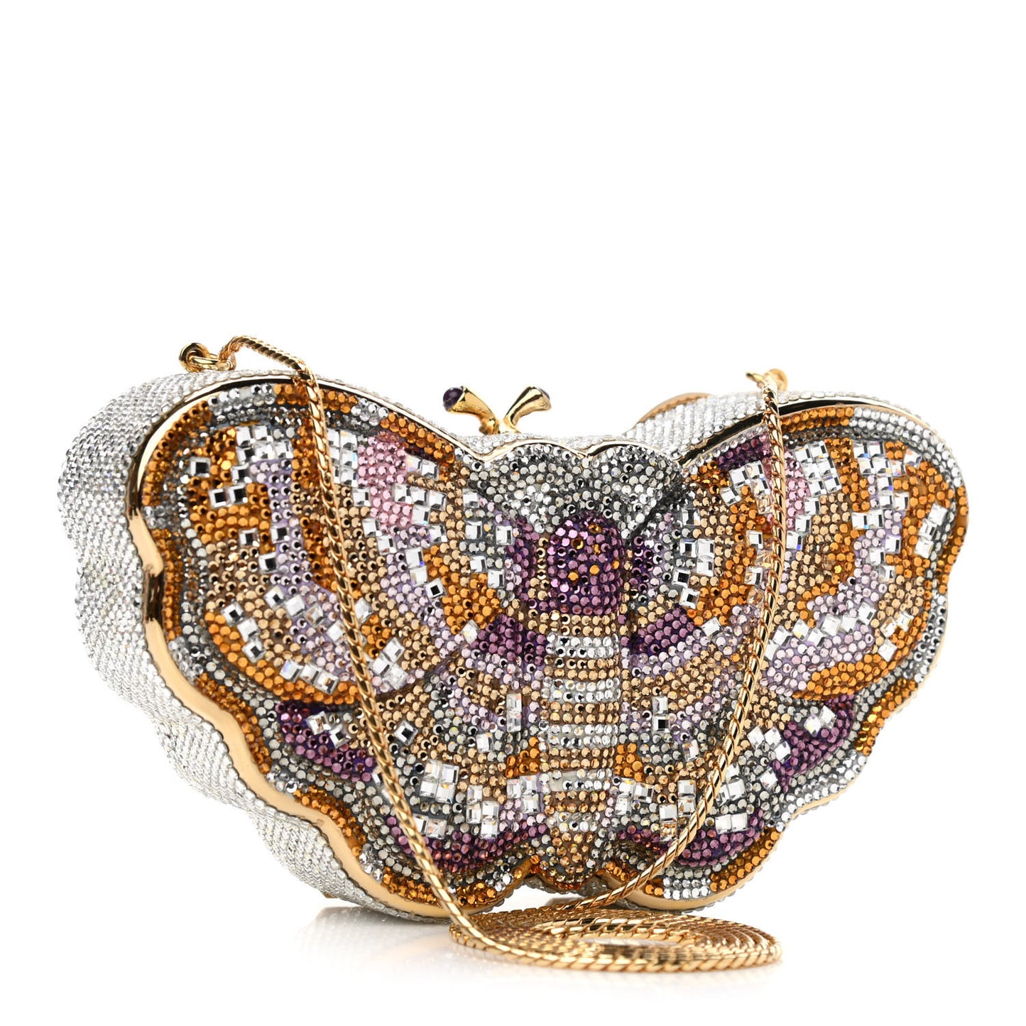 Swarovski Crystal Butterfly Minaudiere Clutch