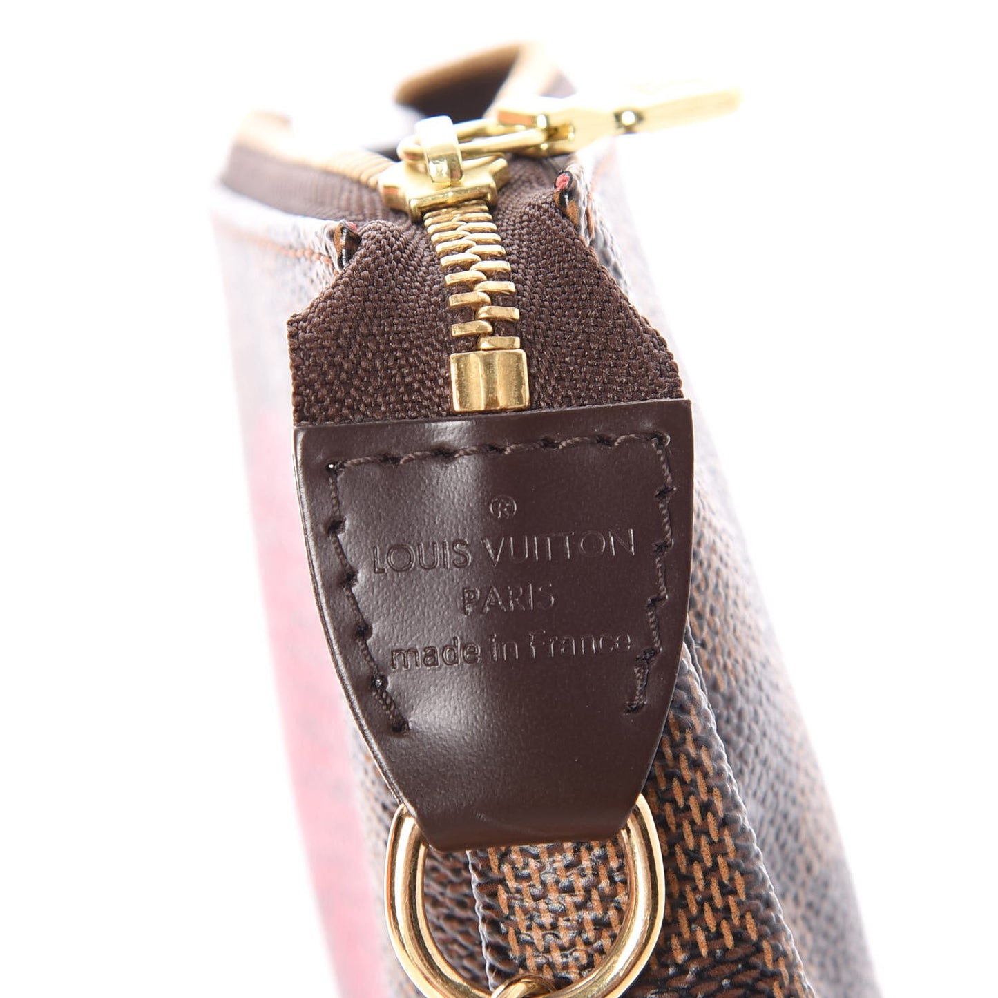 Damier Ebene Complice Trunks and Bags Mini Pochette Accessories Red
