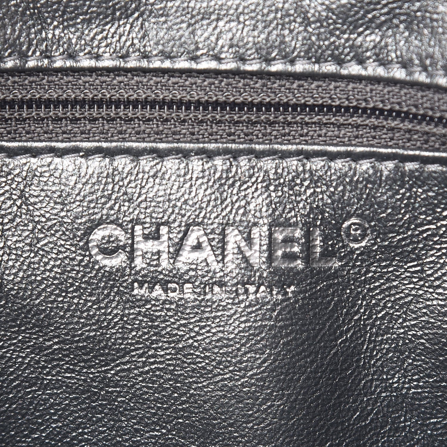 Chanel Metallic Aged Calfskin Quilted Medium Reissue Camera Case Dark Silver 6 of 8