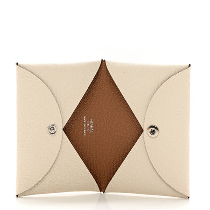 Hermes Chevre Mysore Verso Calvi Card Case Nata Quebracho 5 of 7
