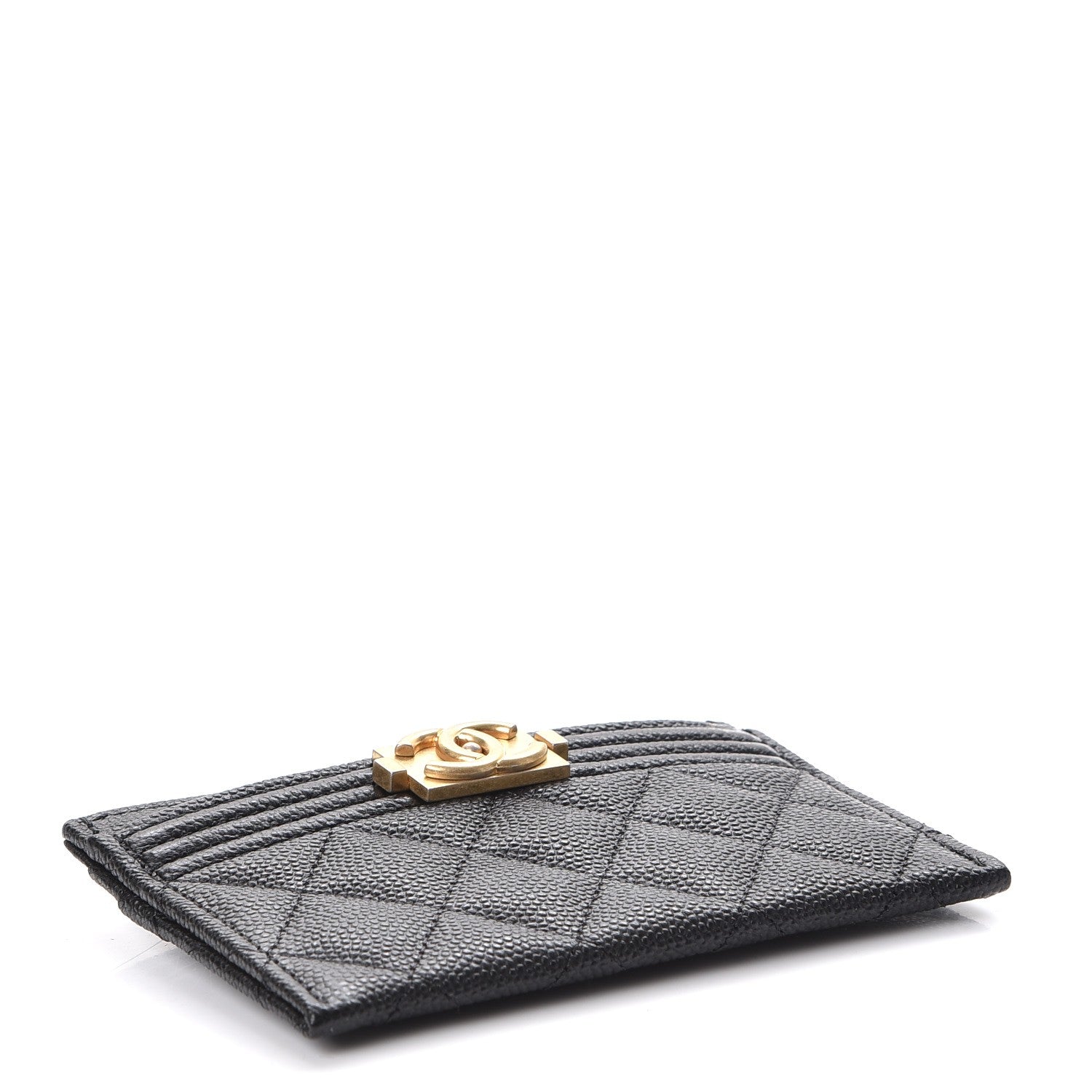 Chanel Caviar Quilted Boy Card Holder Black 4 of 9