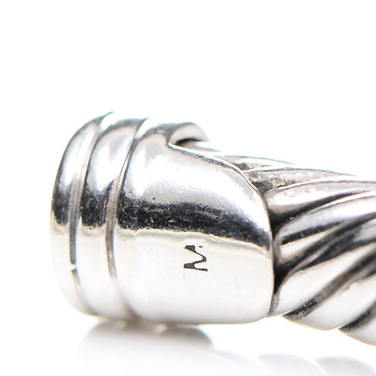 David Yurman Sterling Silver Black Diamond 5mm Cable Classics Single Station Bracelet 6 of 6