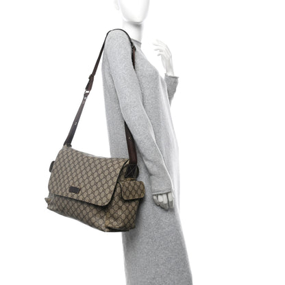 Gucci GG Plus Monogram Messenger Diaper Bag Dark Brown 2 of 13