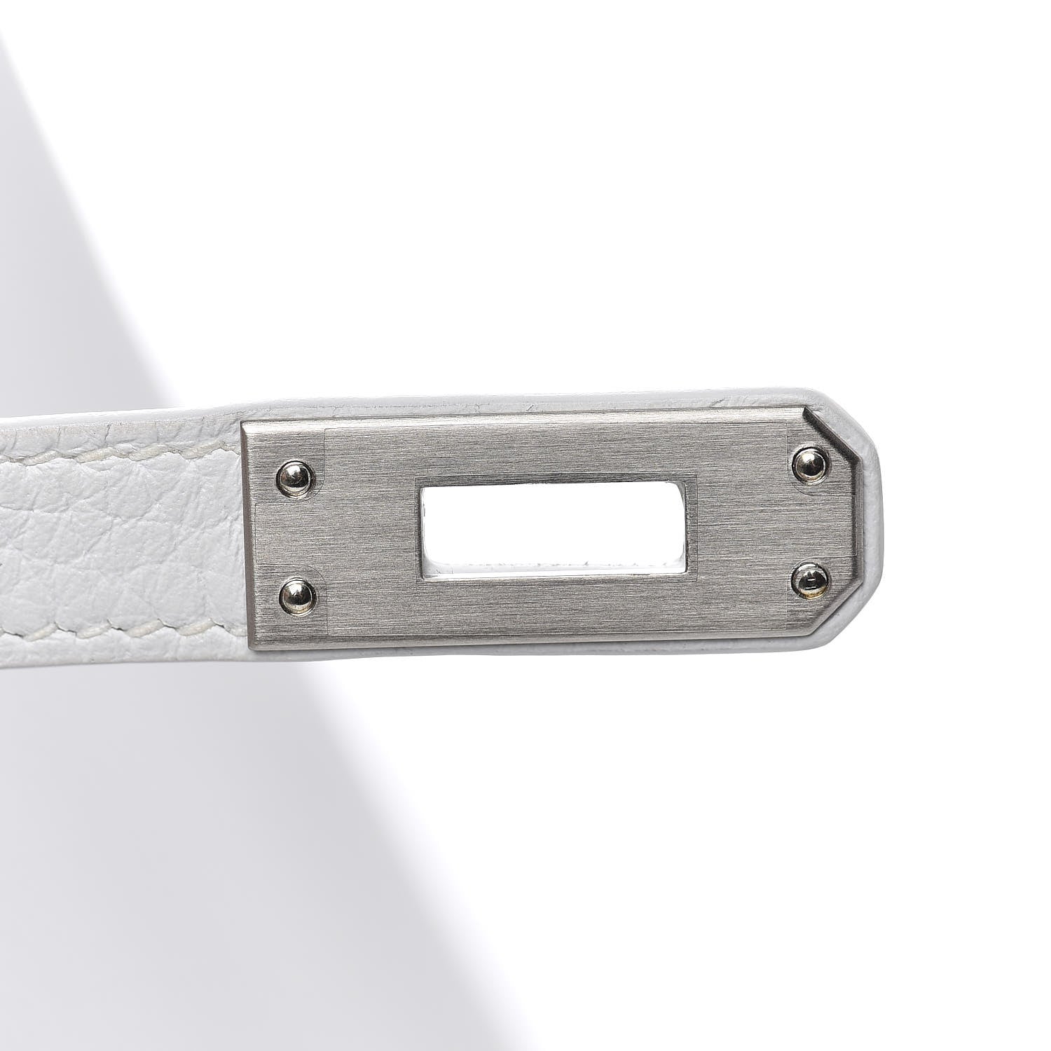 Hermes Taurillon Clemence Horseshoe Kelly Retourne 25 White Black 26 of 43