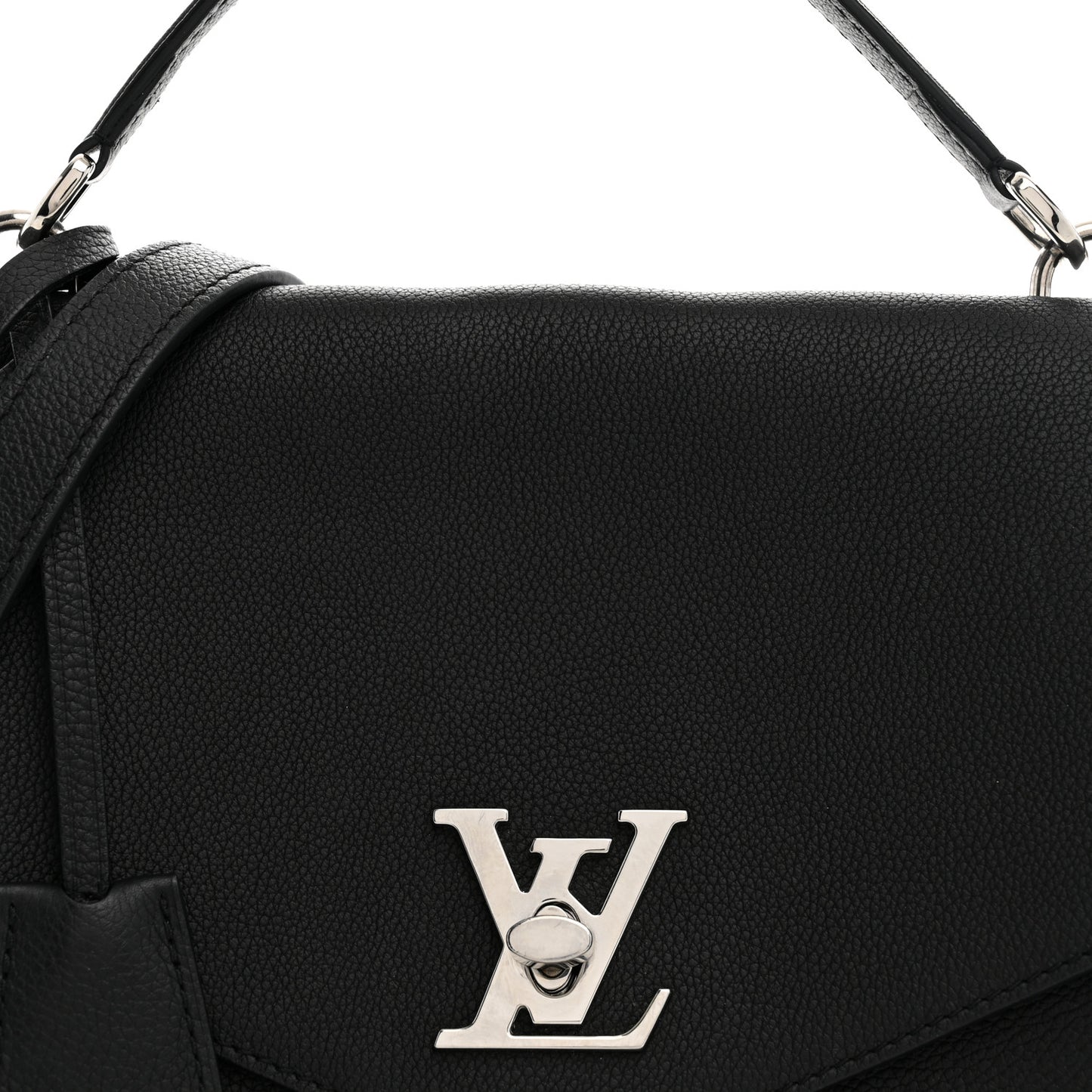 Soft Calfskin My Lockme Top Handle Black