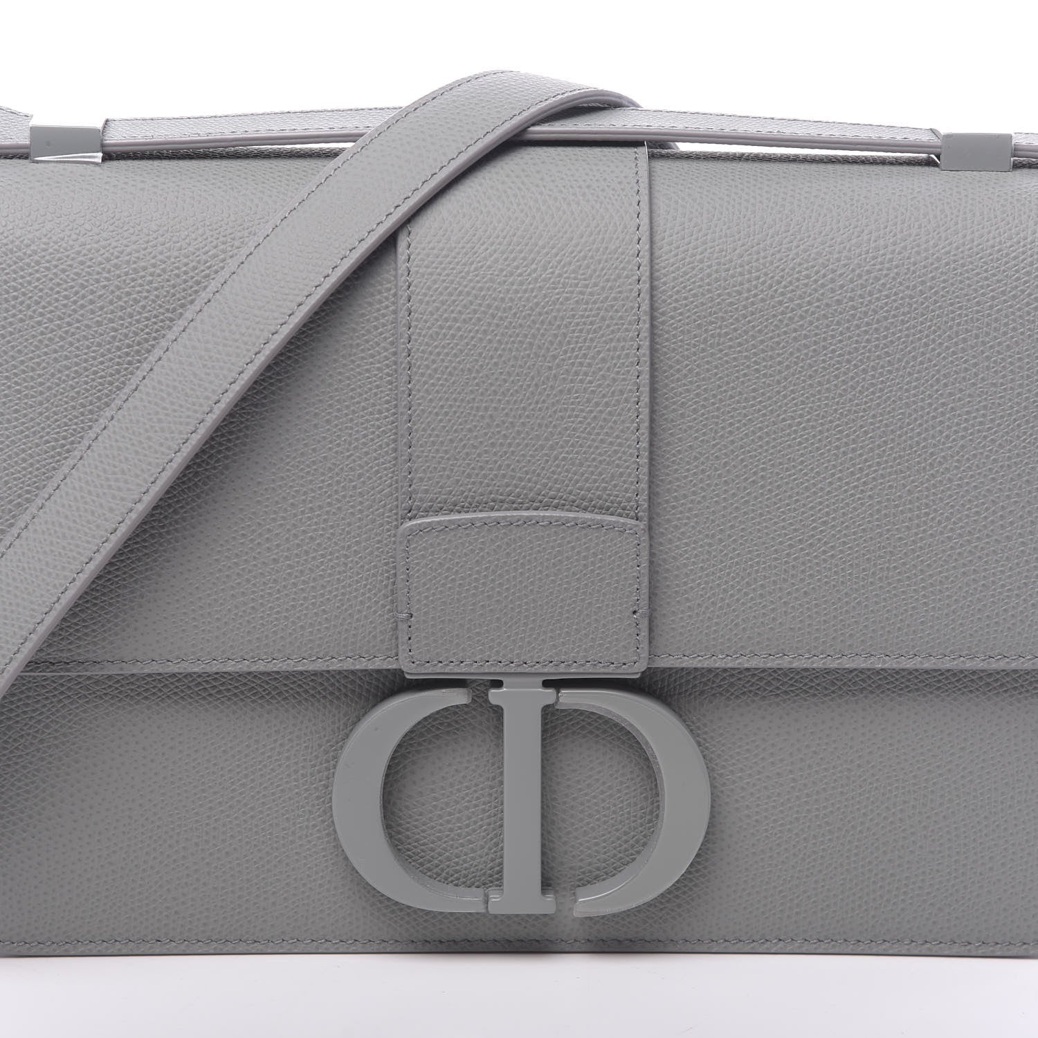 Christian Dior Ultra Matte Grained Calfskin 30 Montaigne Flap Bag Grey 7 of 10