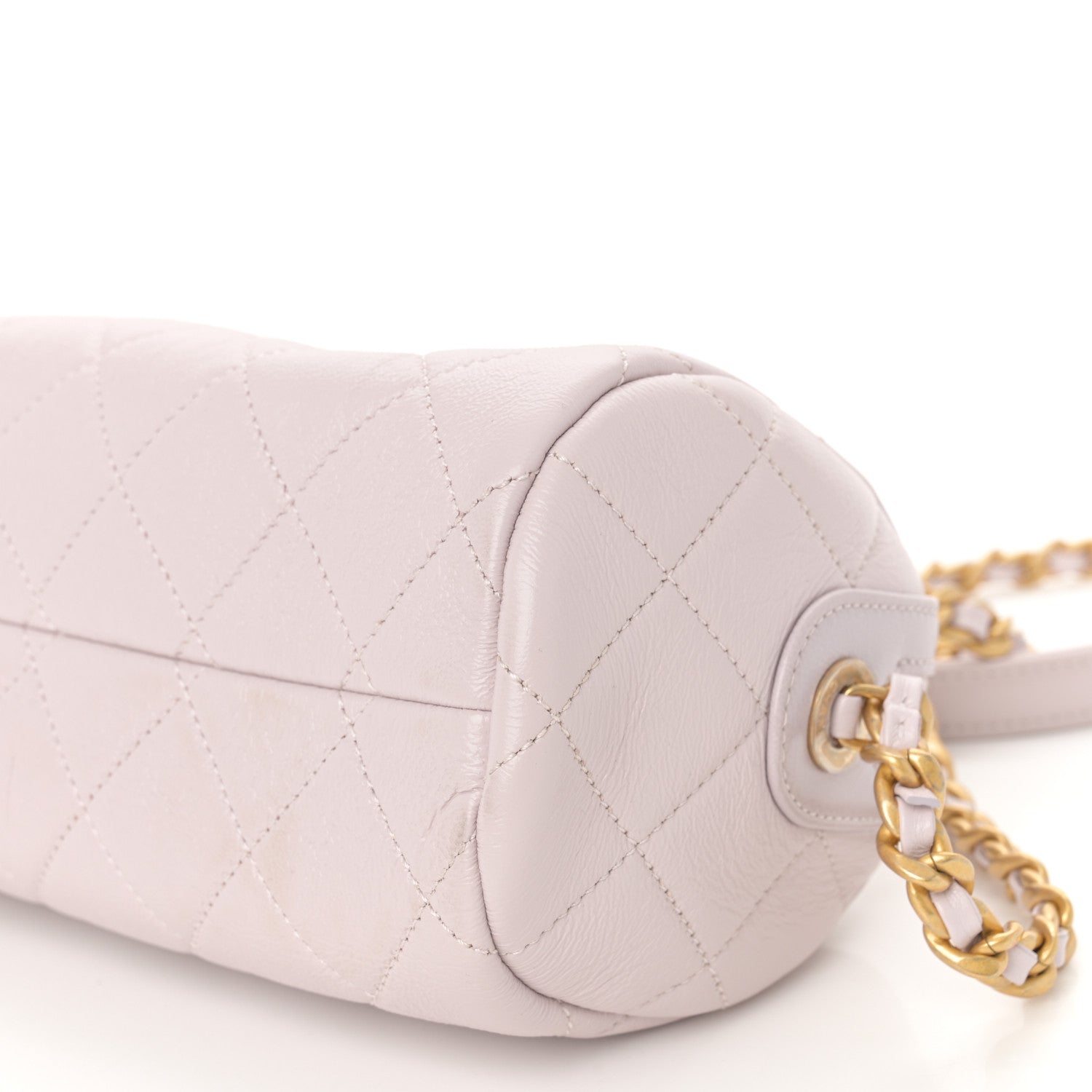 Chanel Shiny Lambskin Quilted Small Fashion Therapy Bowling Bag Lilac 10 of 12