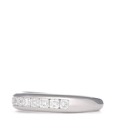 Tiffany Platinum Diamond Princess Half Circle Lucida Wedding Band Ring 53 6.5 3 of 6