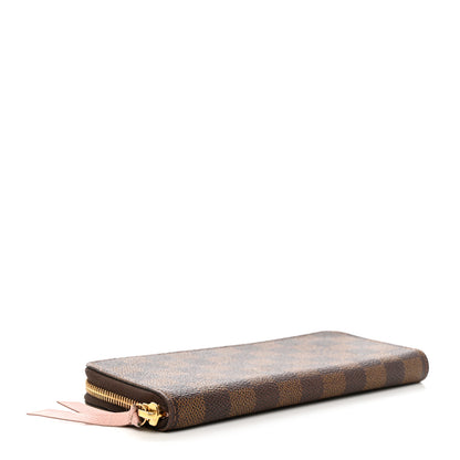 Louis Vuitton Damier Ebene Clemence Wallet Rose Ballerine 4 of 13