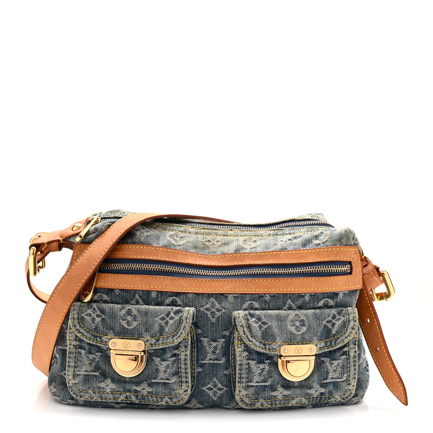 Louis Vuitton Monogram Denim Baggy PM Blue 1 of 11