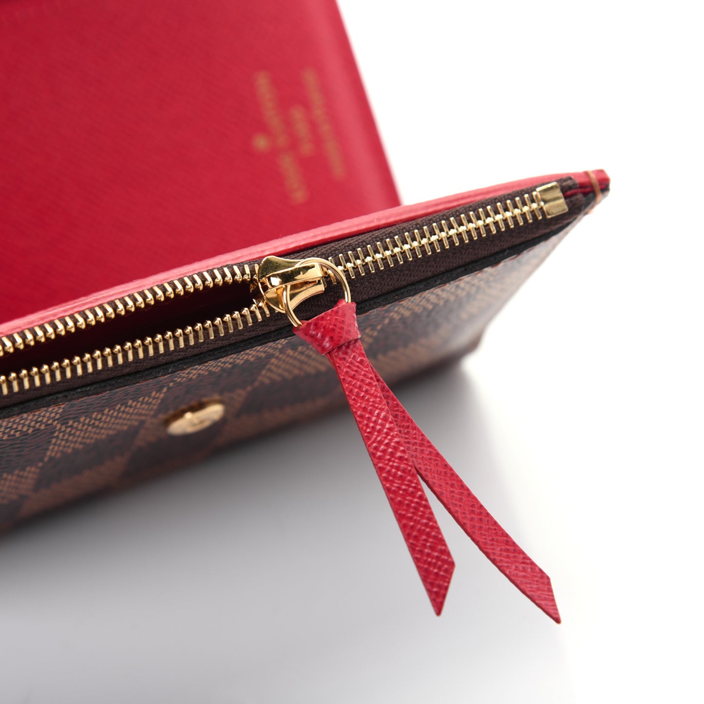 Damier Ebene Victorine Wallet Red