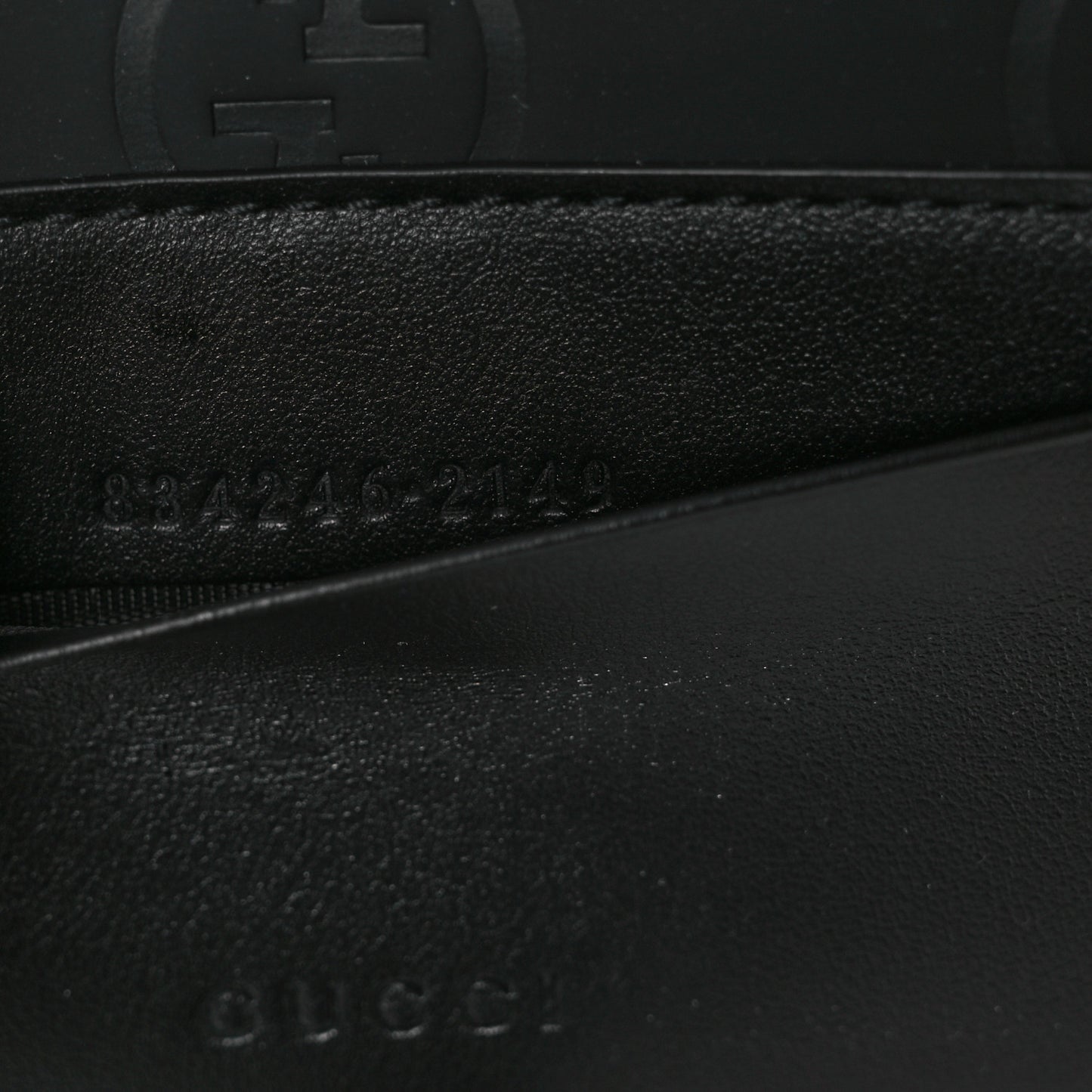 Rubber Effect Monogram GG Crossbody Bag Black