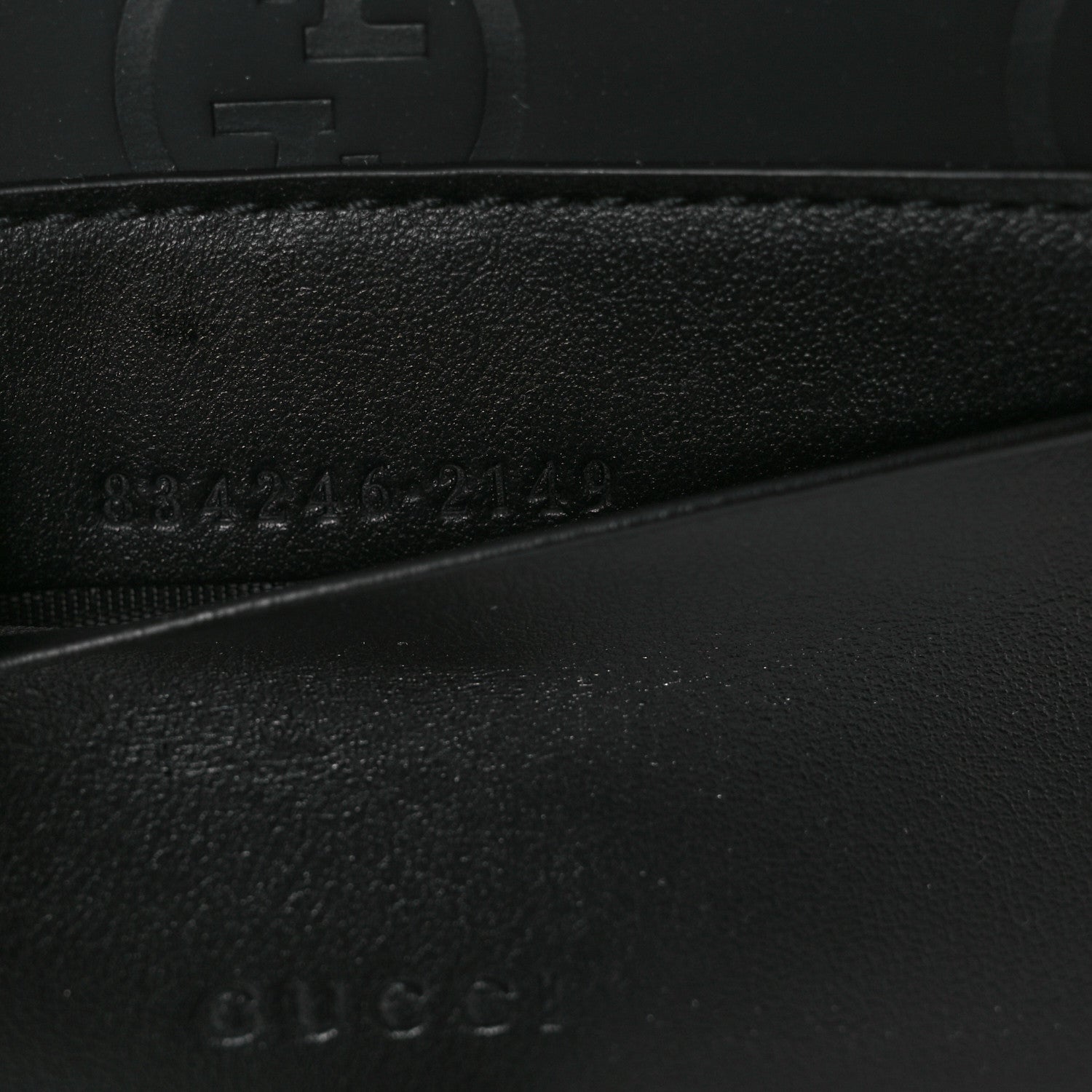 Gucci Rubber Effect Monogram GG Crossbody Bag Black 7 of 11