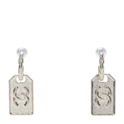 Chanel CC Tag Drop Earrings Gold 1 of 5