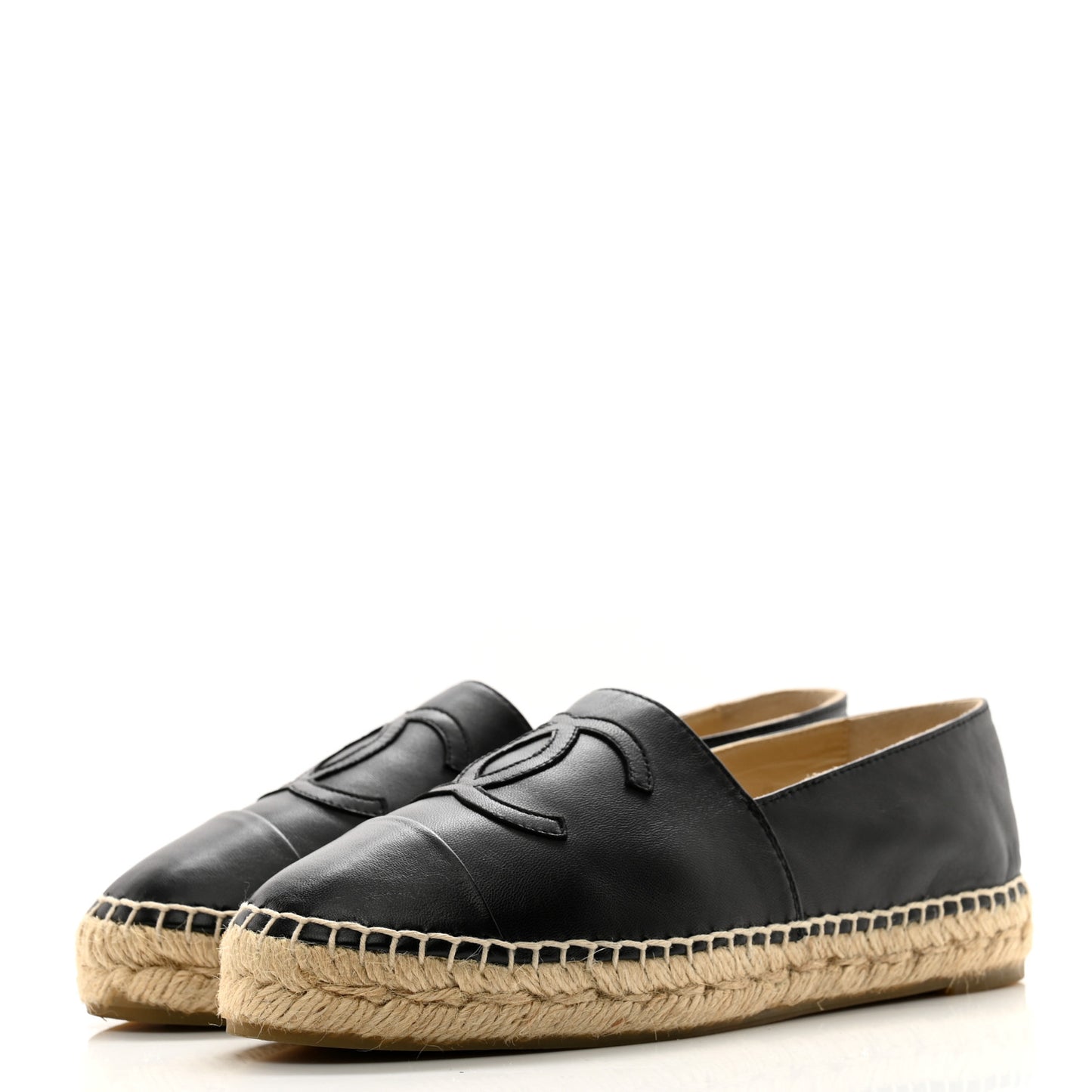 Lambskin CC Espadrilles 36 Black