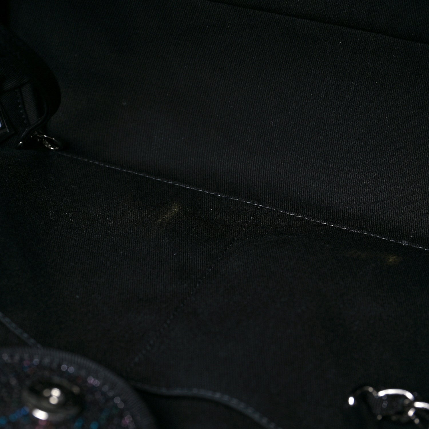Chanel Viscose Sequins Medium Deauville Tote Black 9 of 9