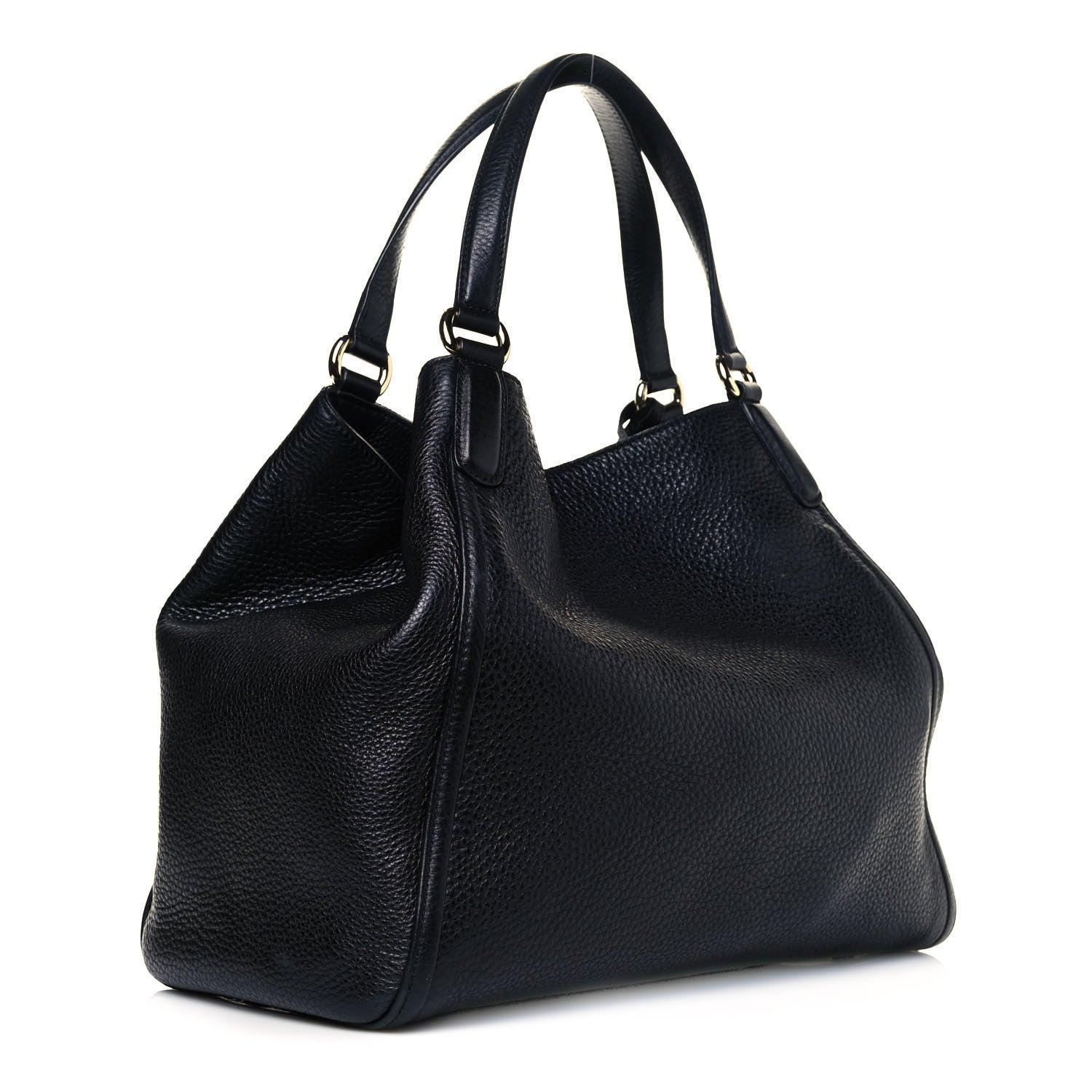 Gucci Pebbled Calfskin Medium Soho Shoulder Bag Black 4 of 13