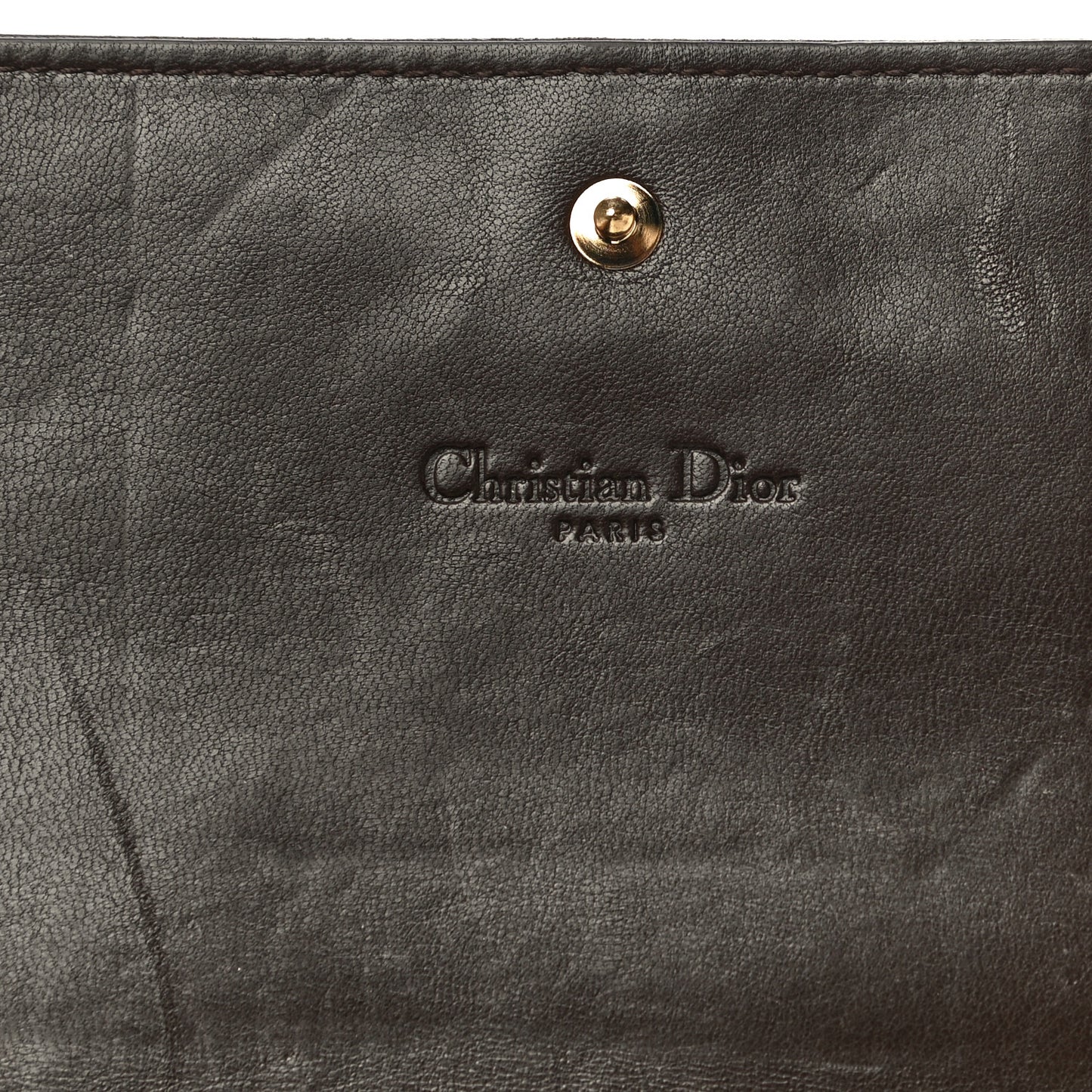 Lambskin Cannage Rendezvous Chain Wallet Brown