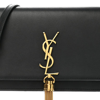 Saint Laurent Smooth Calfskin Classic Monogram Kate Tassel Chain Wallet Black 7 of 10