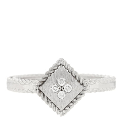 Roberto Coin 18K White Gold Diamond Palazzo Ducale Ring 53 6.5 1 of 4