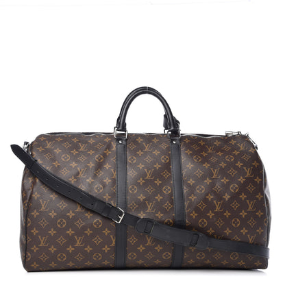 Louis Vuitton Monogram Macassar Keepall Bandouliere 55 1 of 12