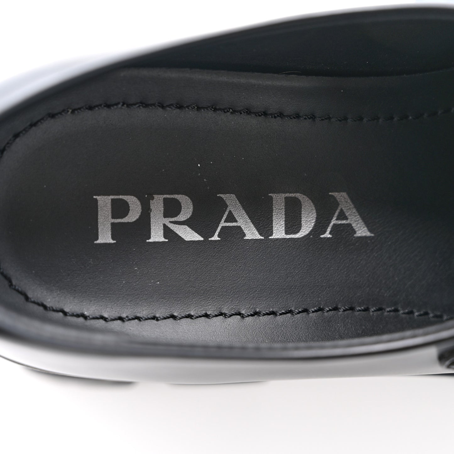 Spazzolato Rois Metal Triangle Logo Monolith 55mm Loafers 36 Black