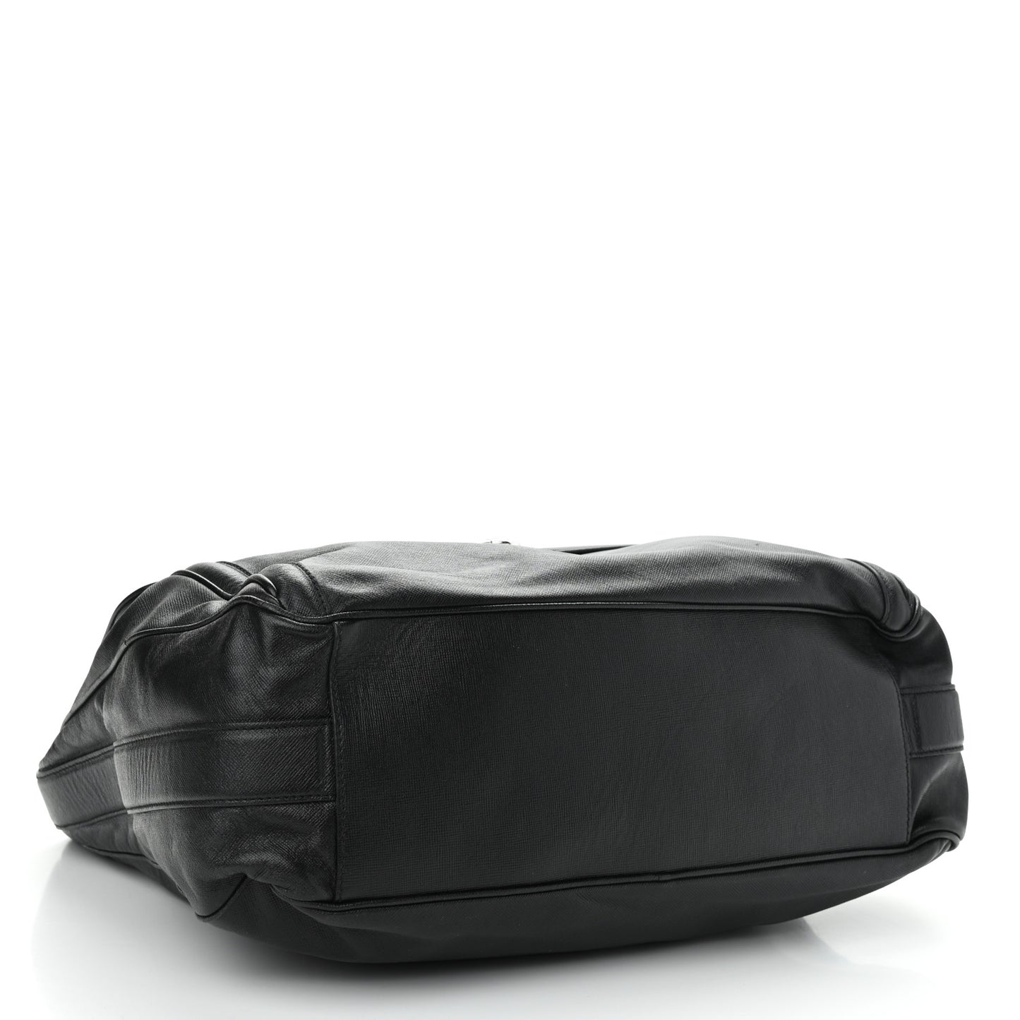Hammered Calfskin Satchel Black