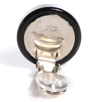 Chanel Mirror CC Clip On Earrings Black 4 of 5