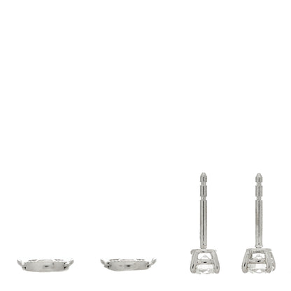 Tiffany Platinum Diamond .72ctw Solitaire Earrings 3 of 5
