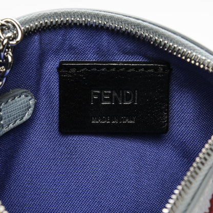 Fendi Vitello Elite Studded Hypnoteyes Coin Pouch Key Case Polvere Multicolor 6 of 6