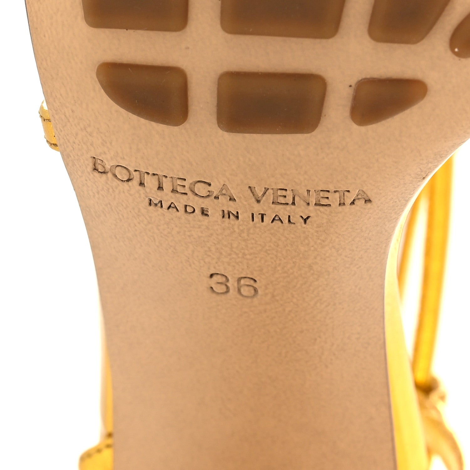 Bottega Veneta Laminated Calfskin The Line 90mm Sandals 36 Gold 6 of 7