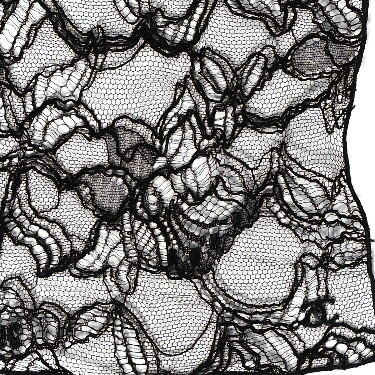 Cotton Lace Shawl Black