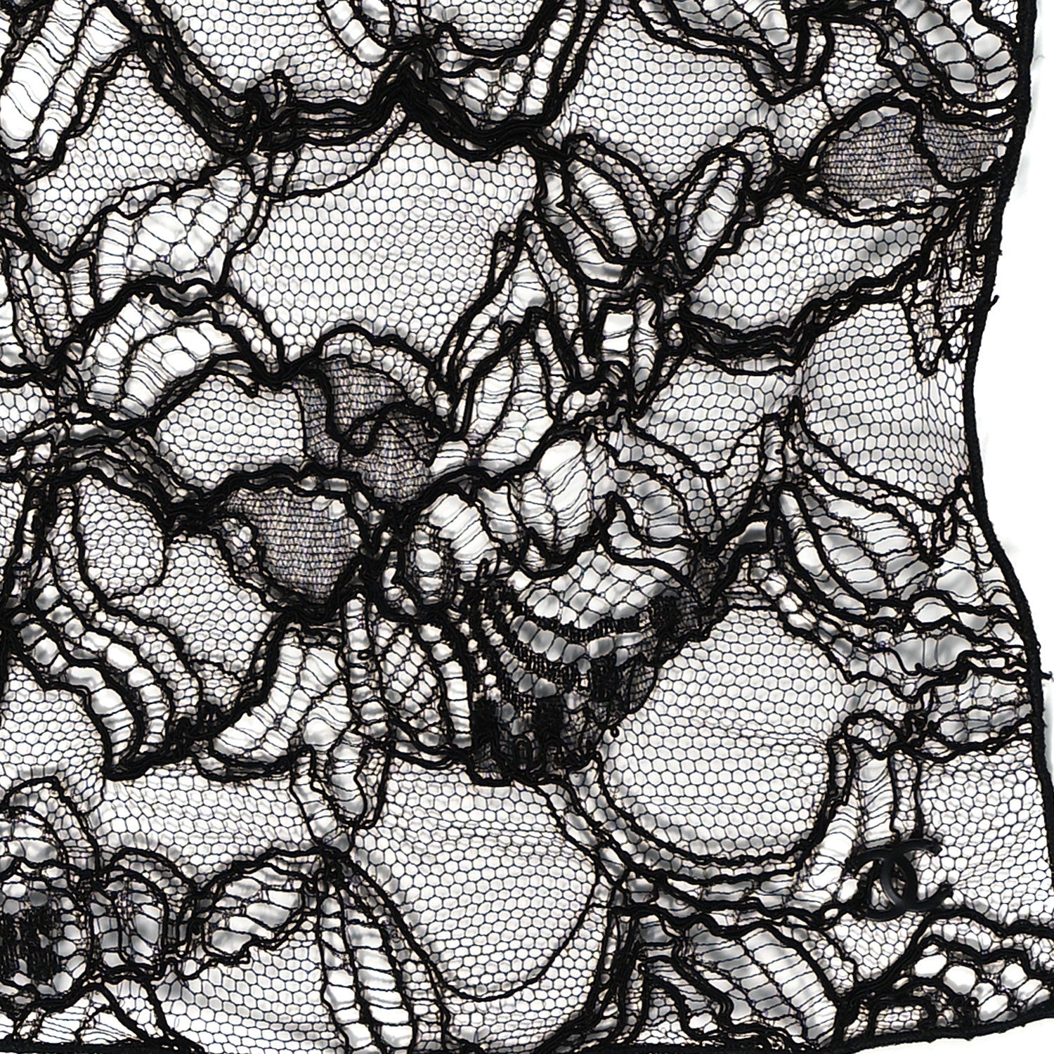 Chanel Cotton Lace Shawl Black 3 of 4