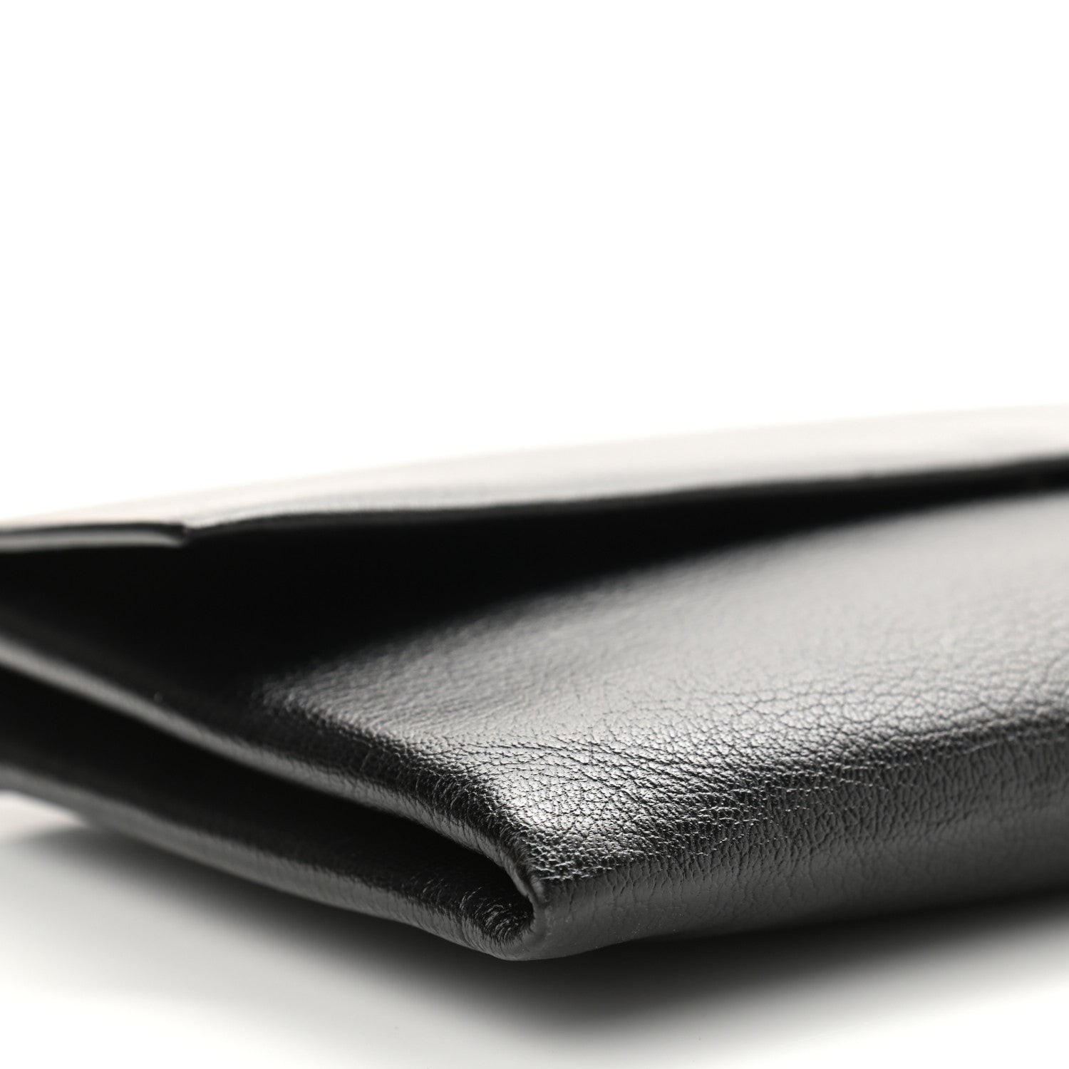 Celine Goatskin Folded Clutch With Strap Black 10 of 17